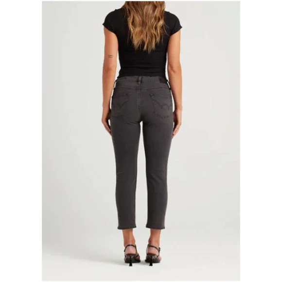 EDWIN NWT Elin Straight Long Black Denim Jean in Knight Rider // 00 (24) - Picture 4 of 14